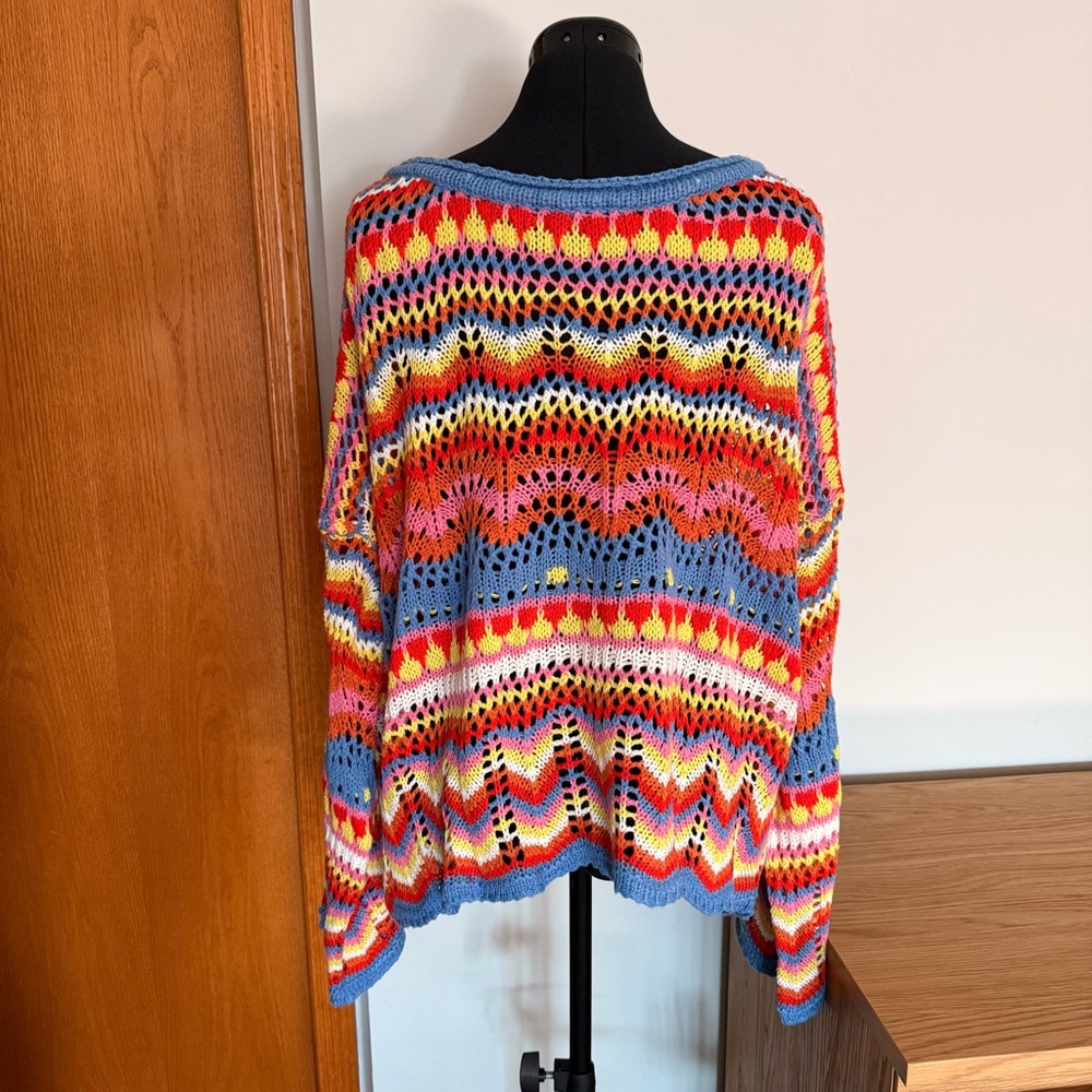 Crochet Mesh Sweater - Picture 3 of 4